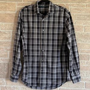 Perry Ellis Plaid Button Down Long Sleeve Shirt